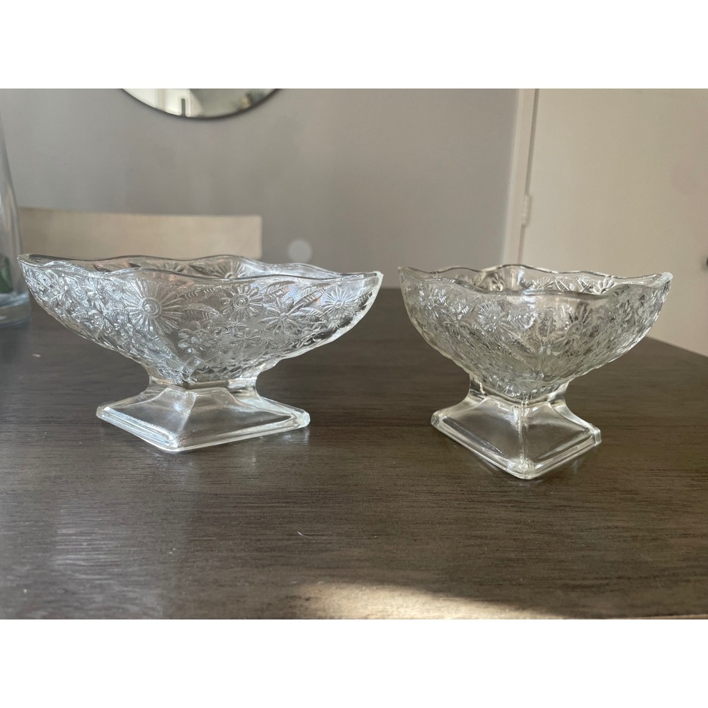 Vintage Glass Candy Dish Set